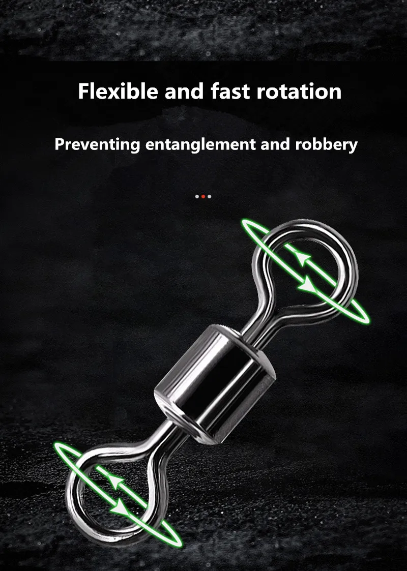 50 calabazas brillantes, anillos giratorios, conectores de sedal, adaptadores, anillos de pesca, accesorios de pesca, herramientas, al aire libre - imagen 2