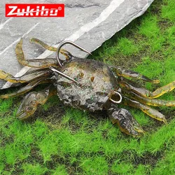 ZUKIBO Señuelo Cangrejo Artificial 3D - Anzuelos Afilados