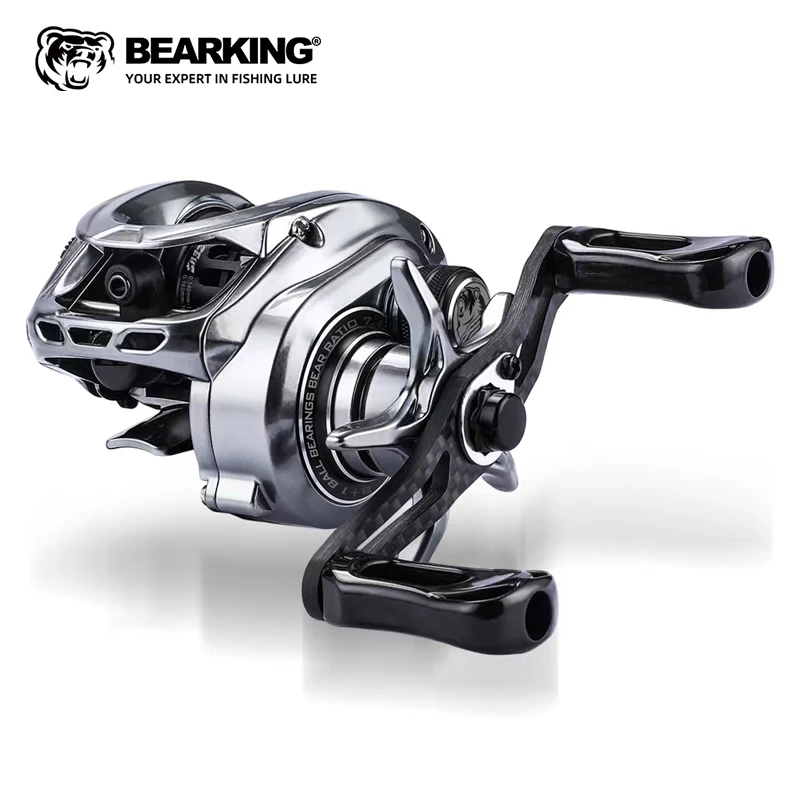 BEARKING-Sistema de arrastre ligero para Baitcasting, carrete de fibra de carbono 135: 1, potencia máxima de 4Kg, con Ratio de alta velocidad, serie Zeus 9BB 7,1g