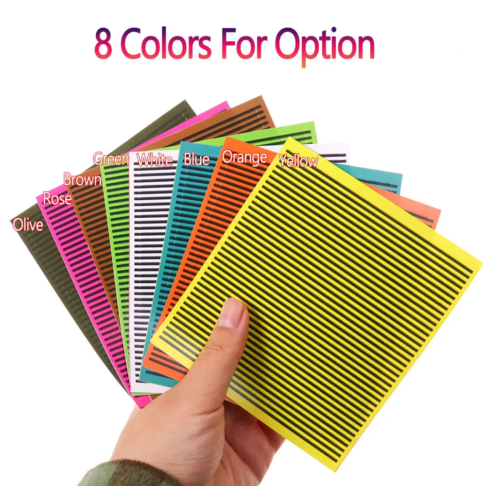 Bimoo 1/8Sheets Synthetic Peacock Quill Body Wrap Skin Fly Tying Material 38Herls per sheet Nymph Bug Bond Trout Fishing Lures - imagen 4