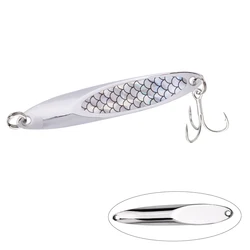 Cuchara de pesca plateada con efecto láser - Modelo Plata