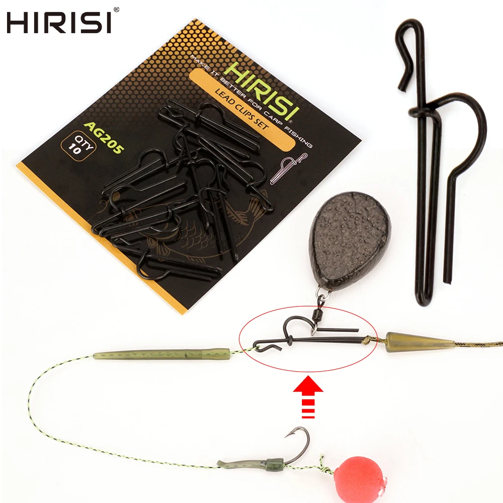 Hirisi Clips de cambio rápido para pesca de carpa con giratorio