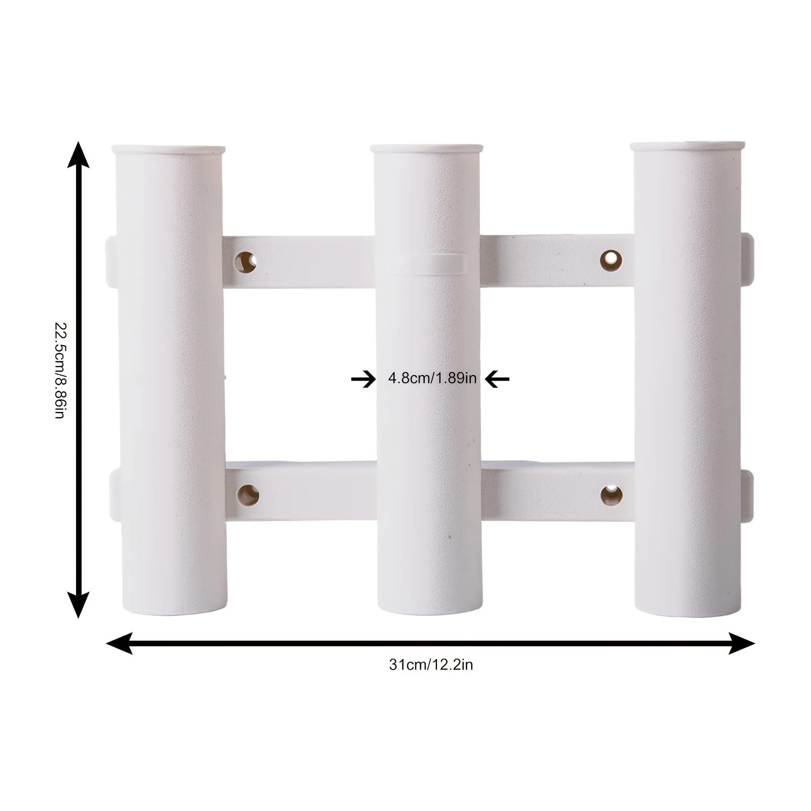 Soporte de plástico para caña de pescar para barco, soporte de montaje de tubo de poste duradero, ligero y giratorio, accesorios para estante de enchufe - imagen 2