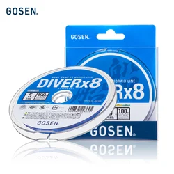 Sedal trenzado GOSEN DIVER X8 – Baja elasticidad para lubina