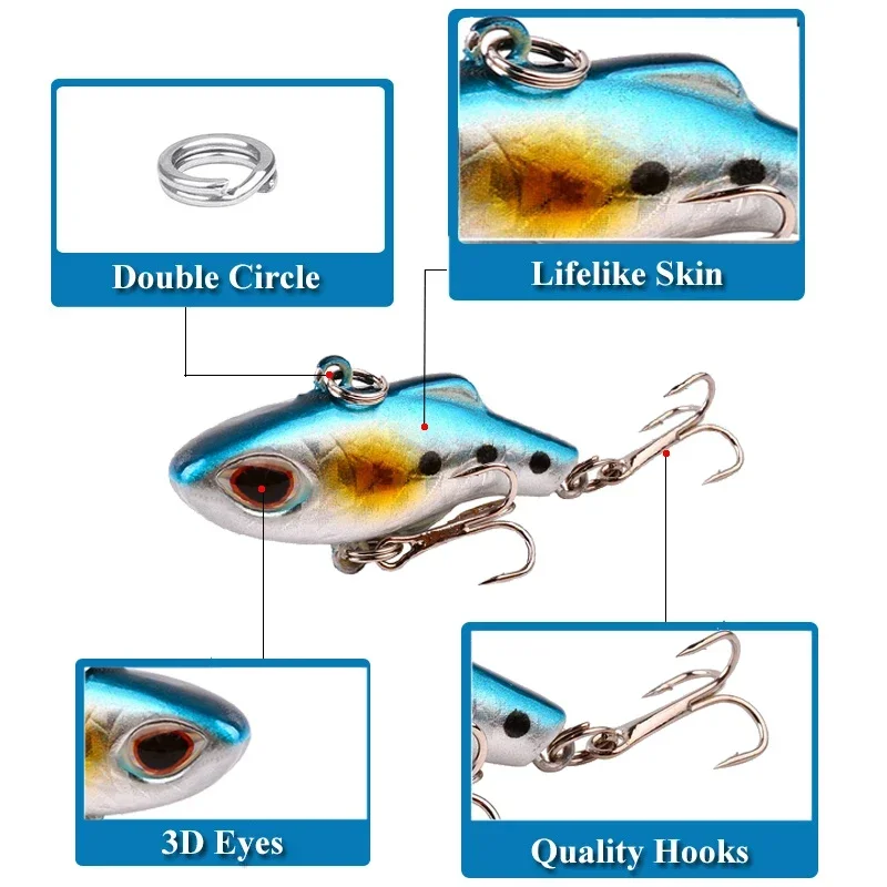 Señuelo De Pesca De manivela De 16 piezas, Kit De Wobbler, Minnow Isca, Artificial, Crankbait, Leurre De Lucio, aparejos De Pesca De curricán - imagen 3