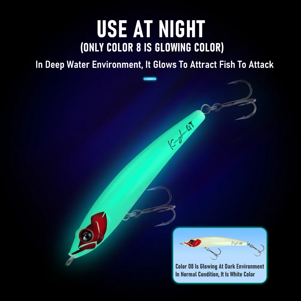 Kingdom GT-señuelo tipo lápiz que se hunde, 69g, 75g, 90g, Big Game Stickbait, cebo duro Artificial, señuelo de curricán de agua salada para pesca en el mar y atún - imagen 5