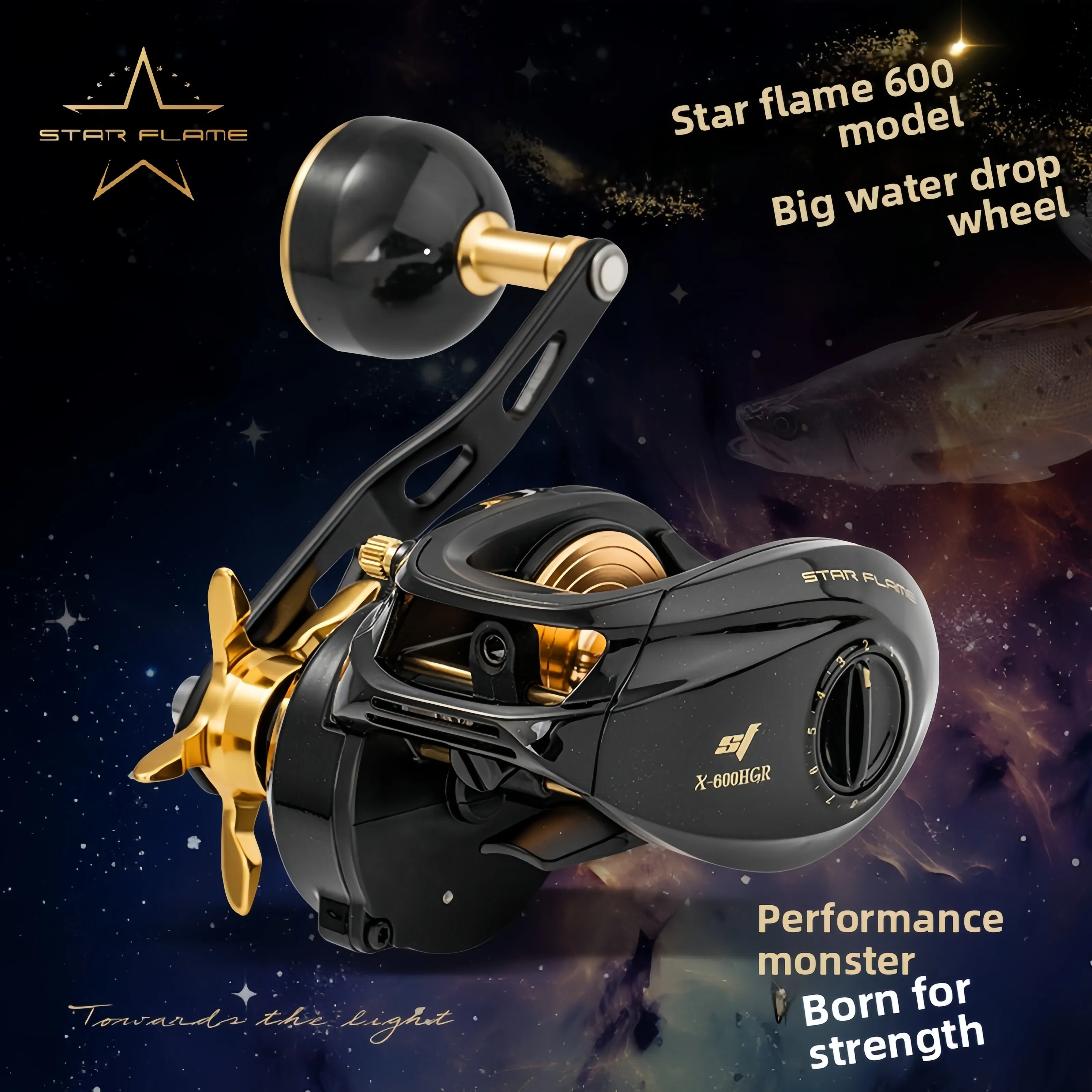 Carrete Baitcasting Ecooda Star Flame X-600 de gran potencia - imagen 2