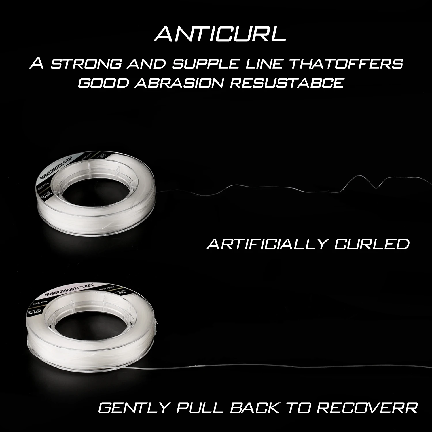 Sougayilang-línea de pesca de fibra de carbono, herramientas de pesca de carpa, líder, 80yds, 100%, Material japonés - imagen 3