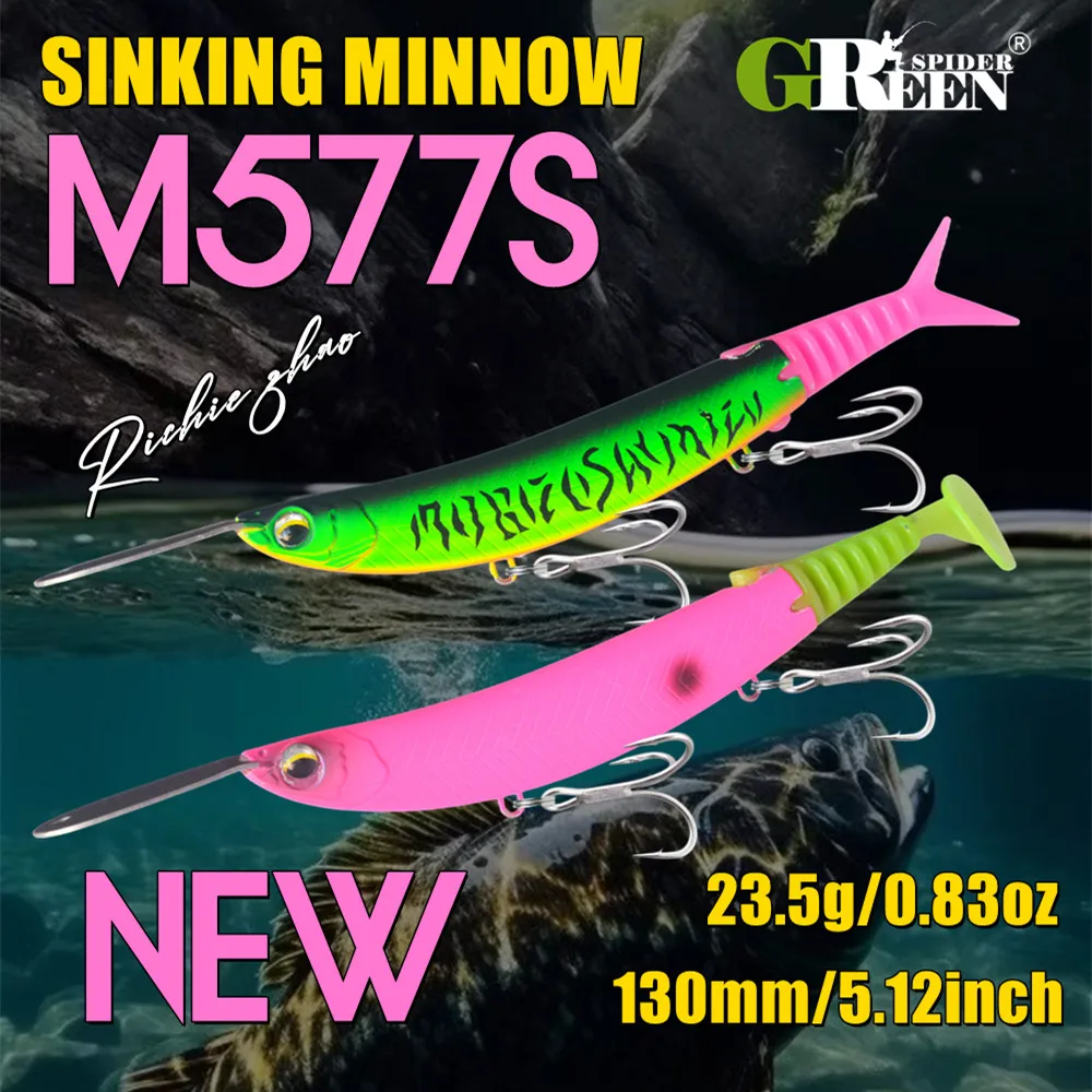 Jerkbait Greenspider 130mm – Señuelo duro perfil pececillo - imagen 2