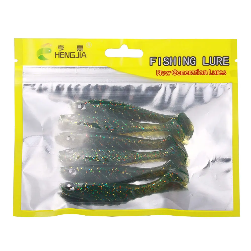 Newup-Cebo de perca de silicona, Señuelos de Pesca giratorios de Mar, suave, oscilante de 9CM, para pesca de lubina, Wobblers - imagen 3
