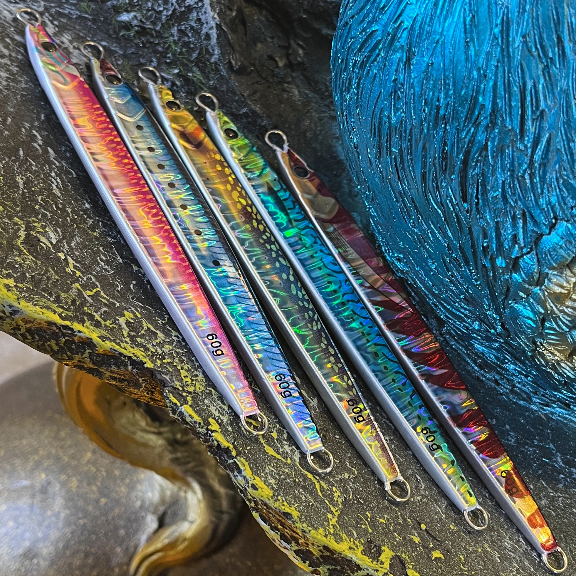 AOCLU anzuelo de Metal con forma de sardina Jigging, 60g, 80g, luminoso, brillo UV, cebo duro, palo de hundimiento, Señuelos de Pesca de lubina en barco - imagen 4