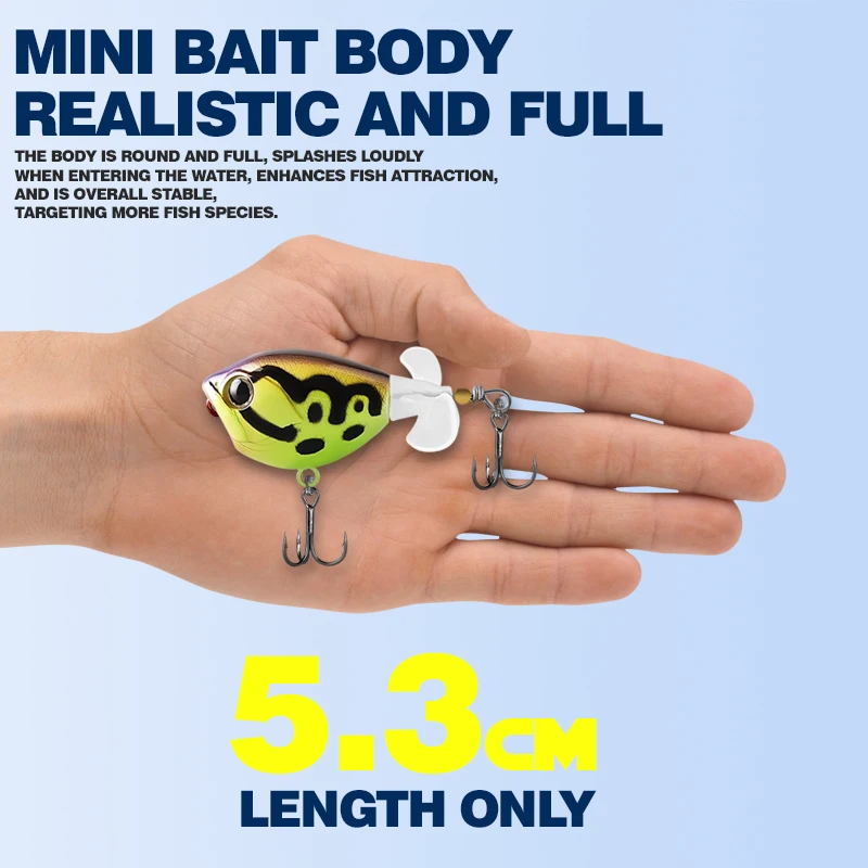 TAIYU Popper Microbait Topwater doble hélice para salpicadura - imagen 4