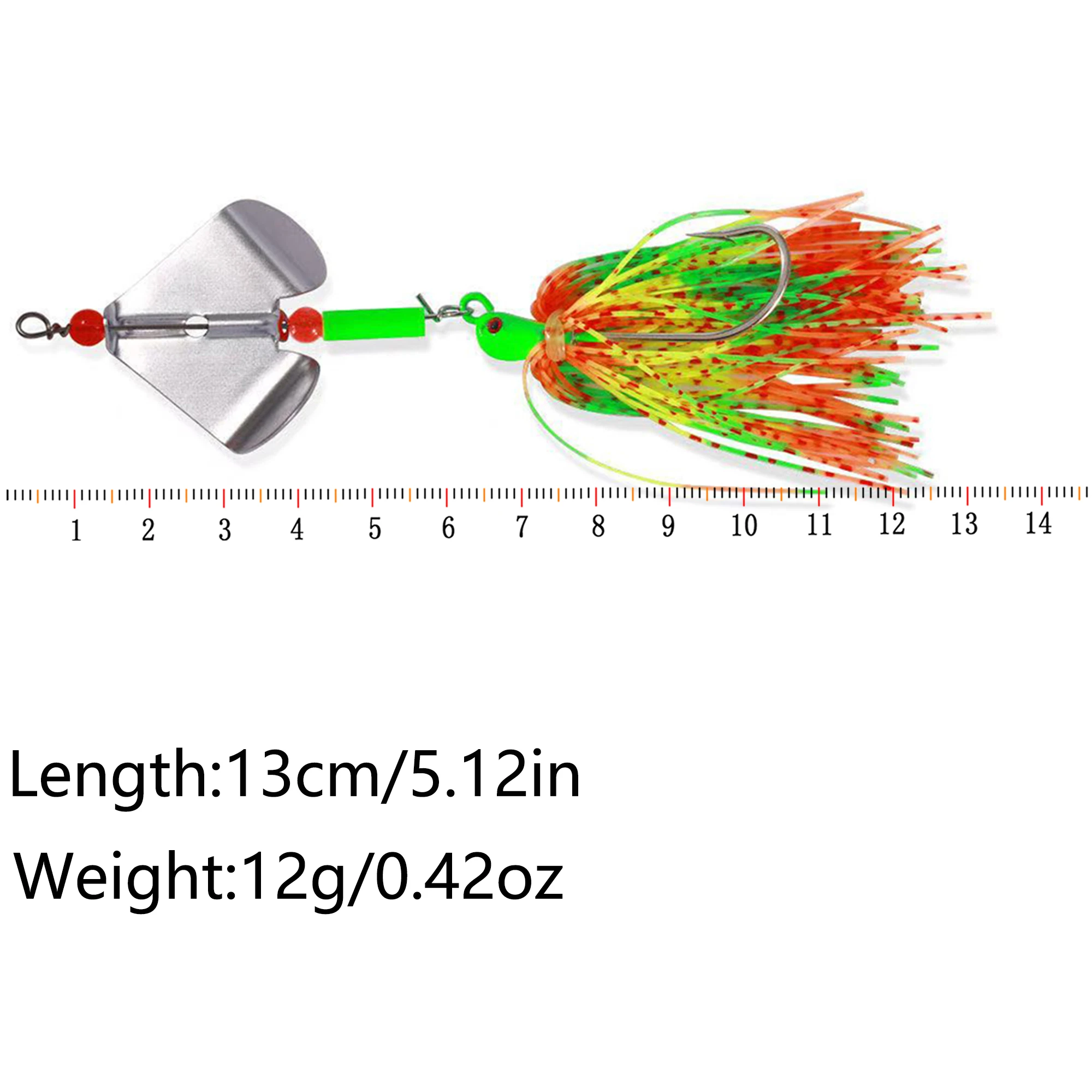 4 Uds hoja de sauce que se hunde cebos artificiales Spinnerbait para Lucio cara barbuda Kit de cebo duro giratorio lentejuelas juego de Señuelos de Pesca - imagen 3