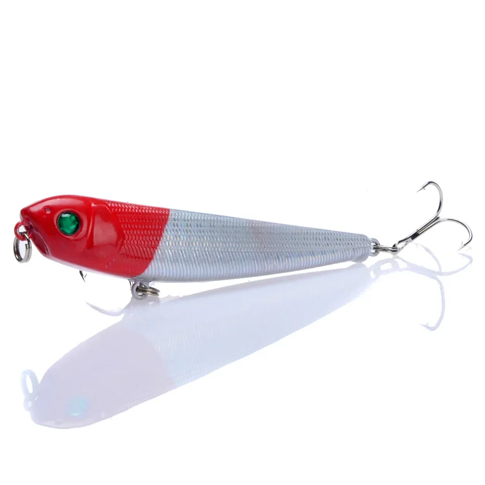 Señuelos de Pesca de buena calidad, cebo de lápiz 6 #, anzuelos de 5 colores disponibles, aparejos de pesca artificiales realistas, Wobbler Crankbait, 1 unidad - imagen 4