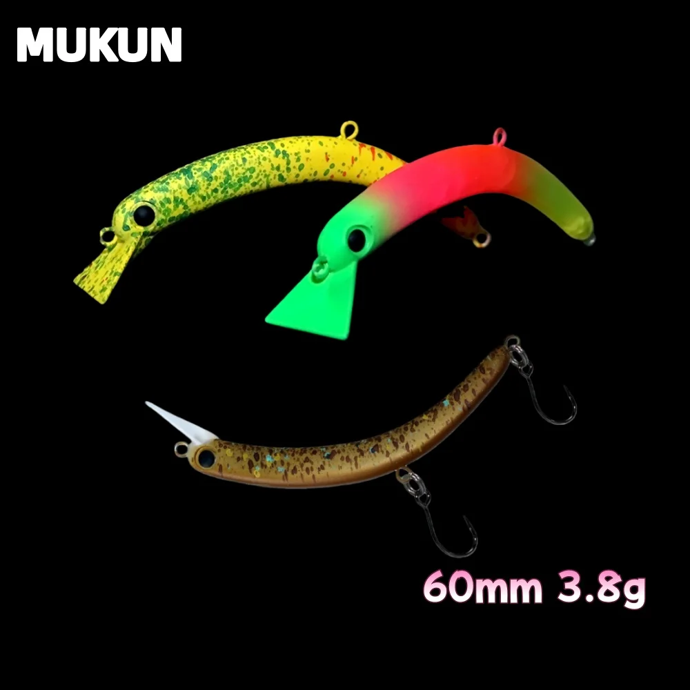 MUKUN 60S Crankbait 3,8g 60mm BFS área trucha Wobbler señuelo de pesca agua dulce Minnow manivela Artificial cebo duro aparejos