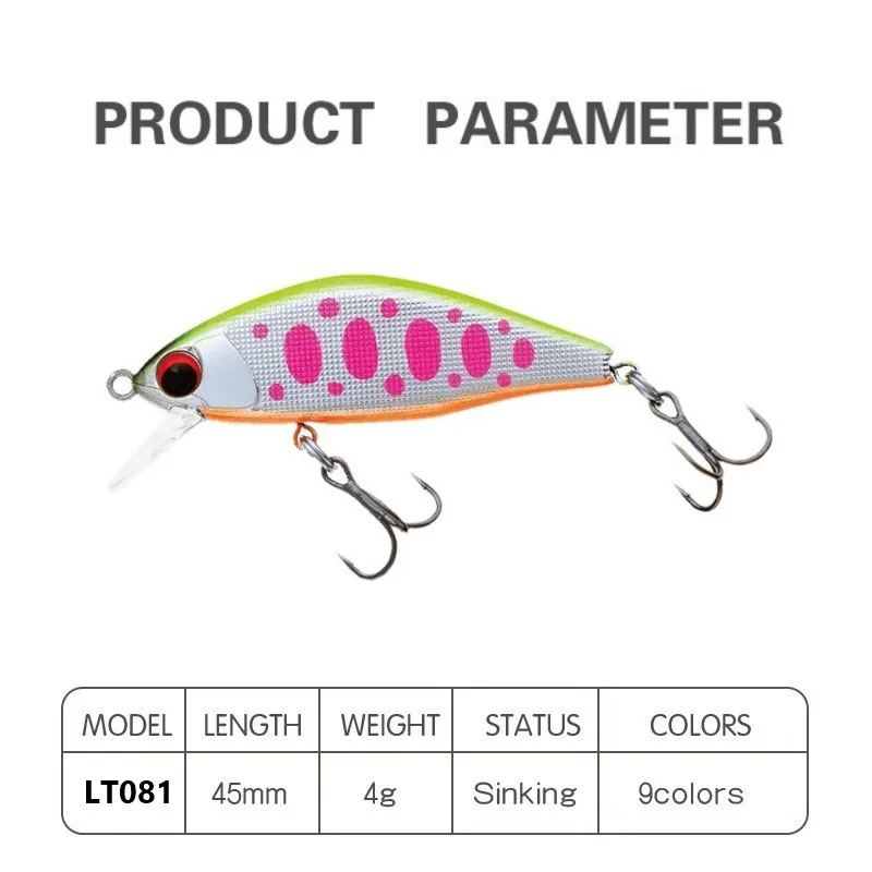 TSUYOKI Silder Spinning Micro Jerkbait Minnow Lure, señuelo de trucha, hundimiento lento, cebo duro, Pesca Artificial Pesca, Ima Issen 45S - imagen 3