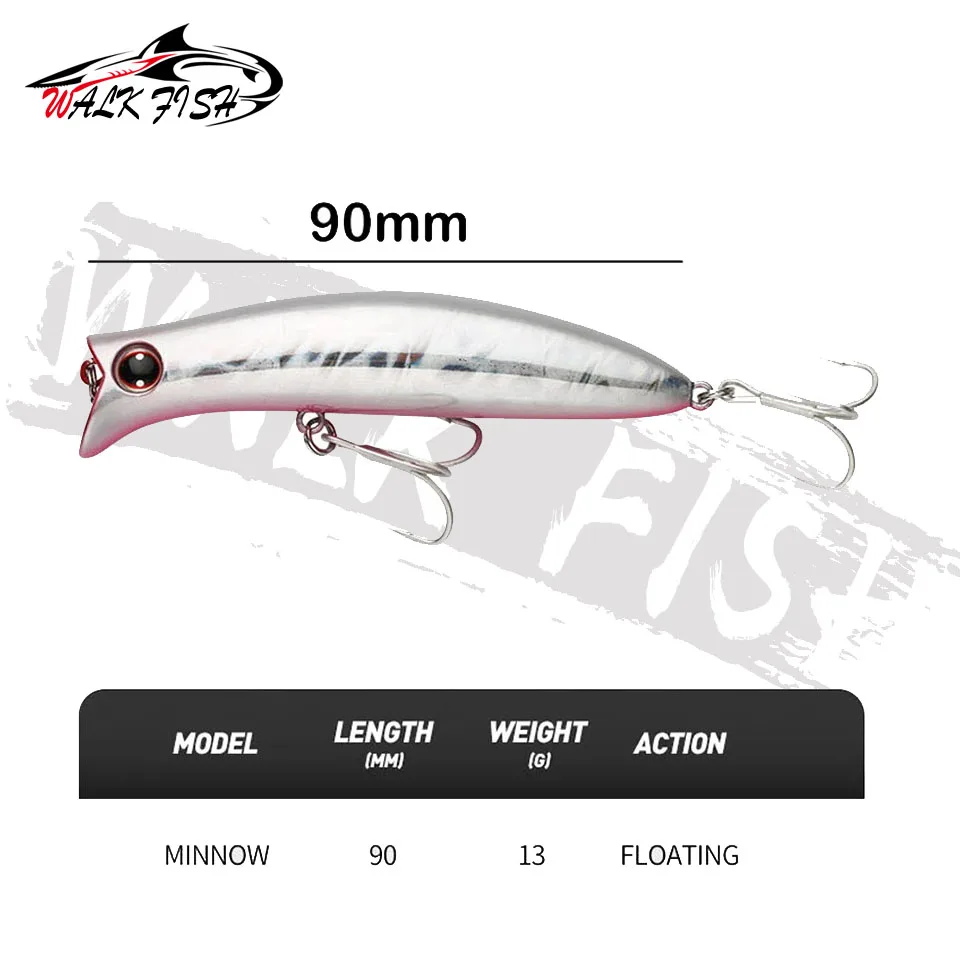 WALK FISH-señuelo flotante para pesca en agua salada, cebo Artificial, wobblers, lubina, 1 piezas, 13g 16g - imagen 3