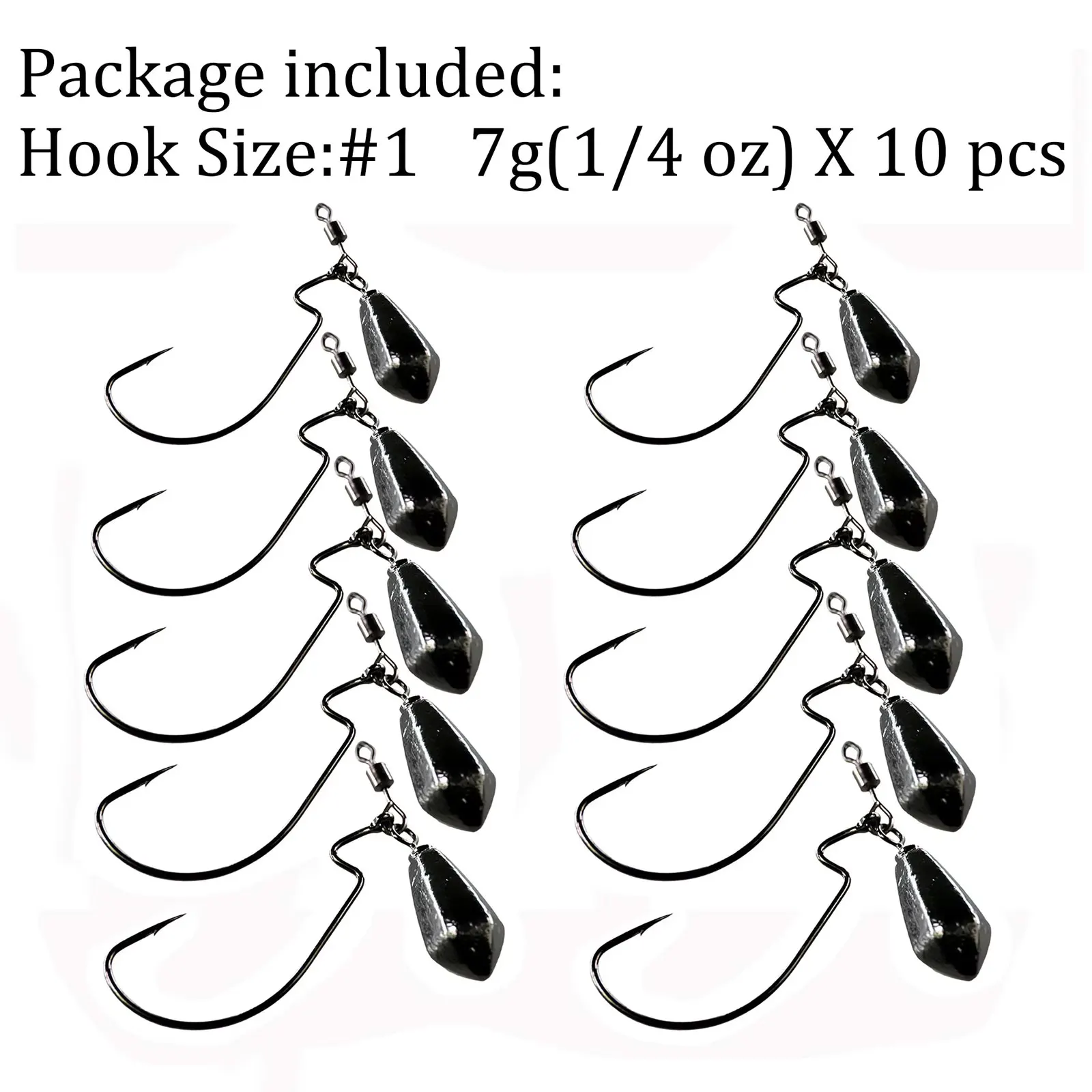 10pcs 7g sinker