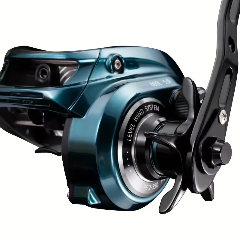 ECOODA-carrete de pesca modelo CYAN BLUE Series ECB600 5,9: 1 ECB600HG 8,0: 1, para agua salada, Jigging, 12kg, fuerza de freno, Baitcasting - imagen 3