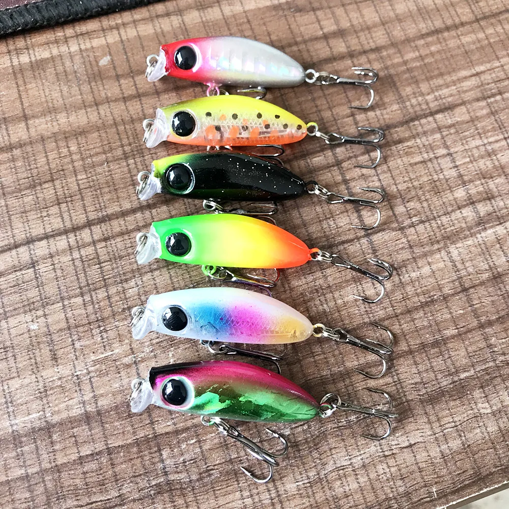 Señuelo de pesca de pececillo de hundimiento lento, Wobblers de 43mm y 2,7g Isca, cebo duro de plástico Artificial, Mini Crankbait, aparejos de pesca de Lucio, 1 piezas - imagen 2