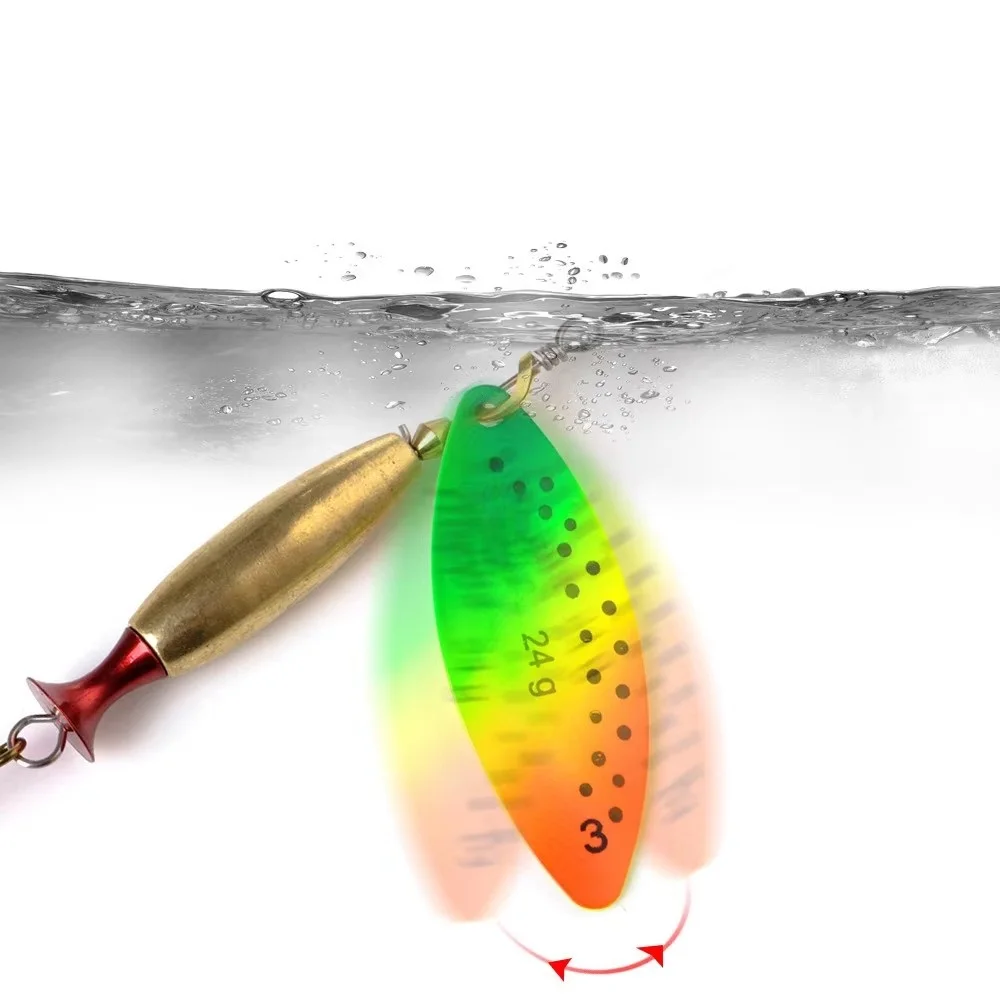 18g 24g cebo giratorio de fundición larga señuelo de pesca señuelo giratorio de Metal cebo artificial duro con anzuelos triples Lucio Bass - imagen 5
