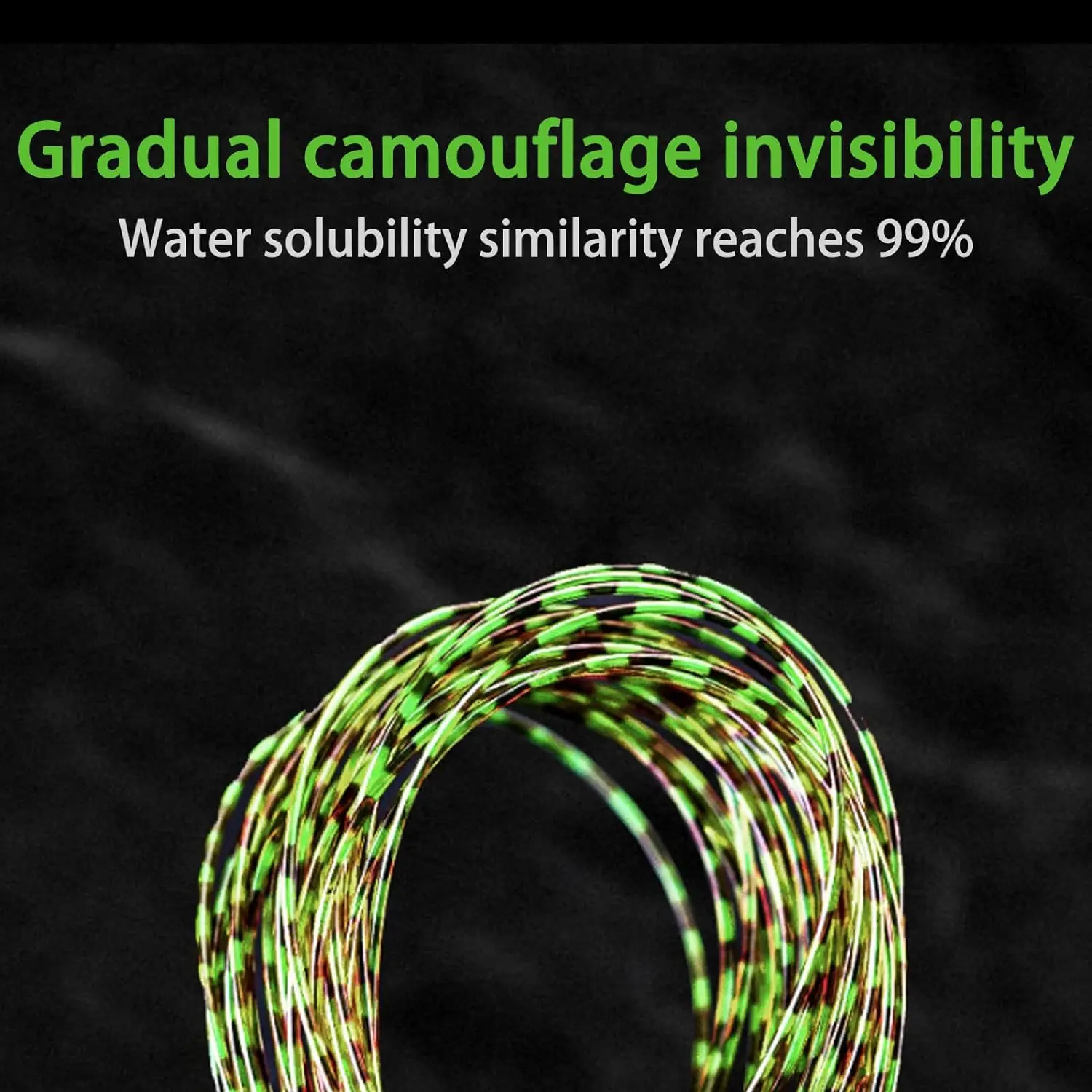 Línea de Pesca Invisible de 3000M, línea de nailon monofilamento recubierto de fluorocarbono biónico con manchas 3D de 1000M, Pesca de carpa moteada - imagen 5