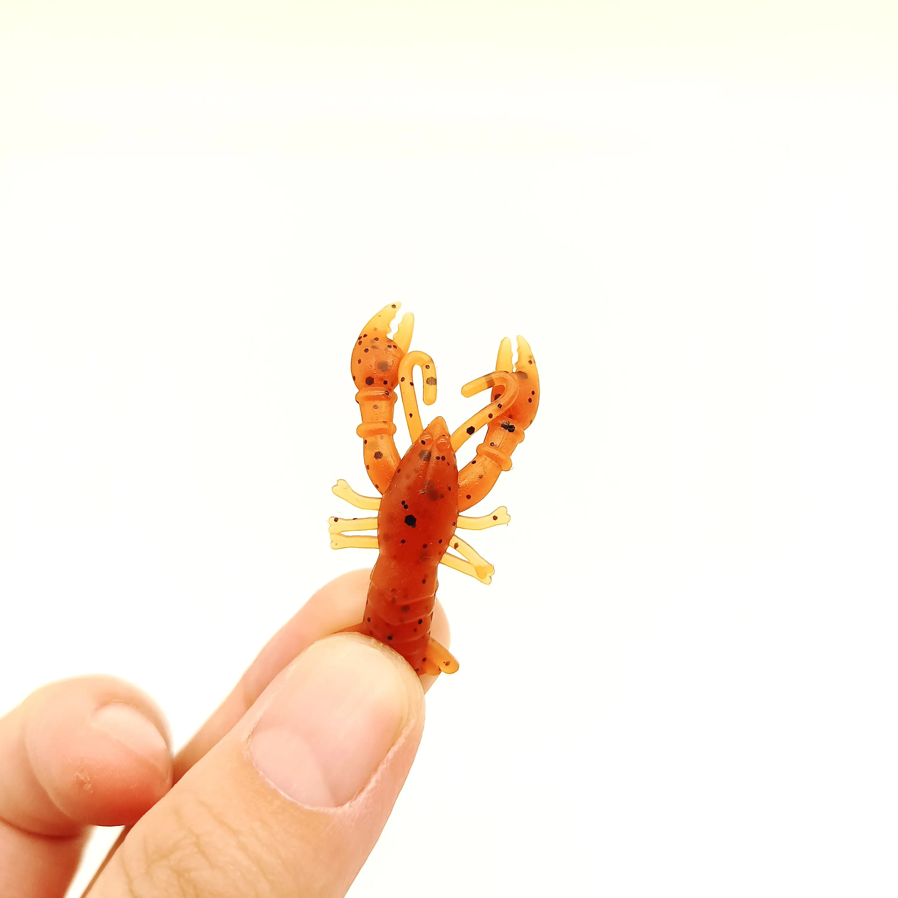 DUODUOYU 10 unids/lote Mini señuelo de pesca suave 0,8g/40mm silicona Artificial lubina Swimbait cangrejo Jigging cebos aparejos de pesca - imagen 5