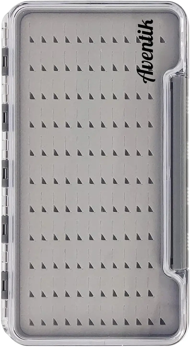Aventik-caja de pesca con mosca impermeable, estuche de almacenamiento de pesca con 6-18 compartimentos múltiples magnéticos, cajas de aparejos de pesca con señuelo, tamaño L - imagen 3