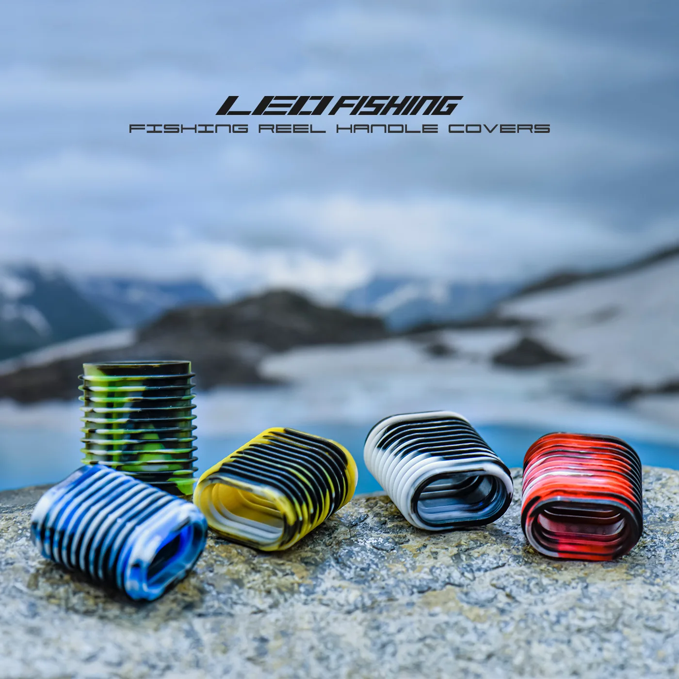 Empuñadura de carrete de pesca de 2 piezas, funda ergonómica, cubierta de agarre de carrete, antideslizante, decorativa, cubierta de protección de mango de rueda de pescado - imagen 4