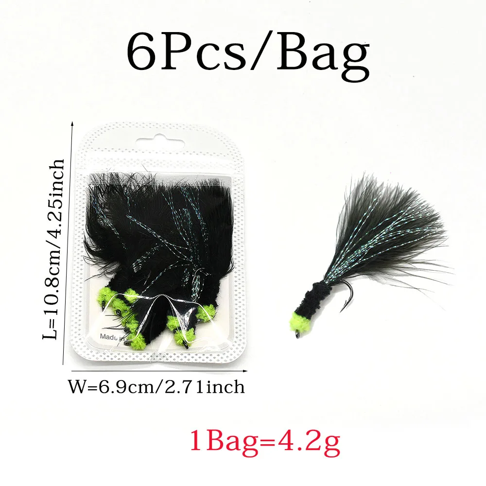 Woolly Bugger negro – Mosca streamer para trucha MNFT - imagen 2