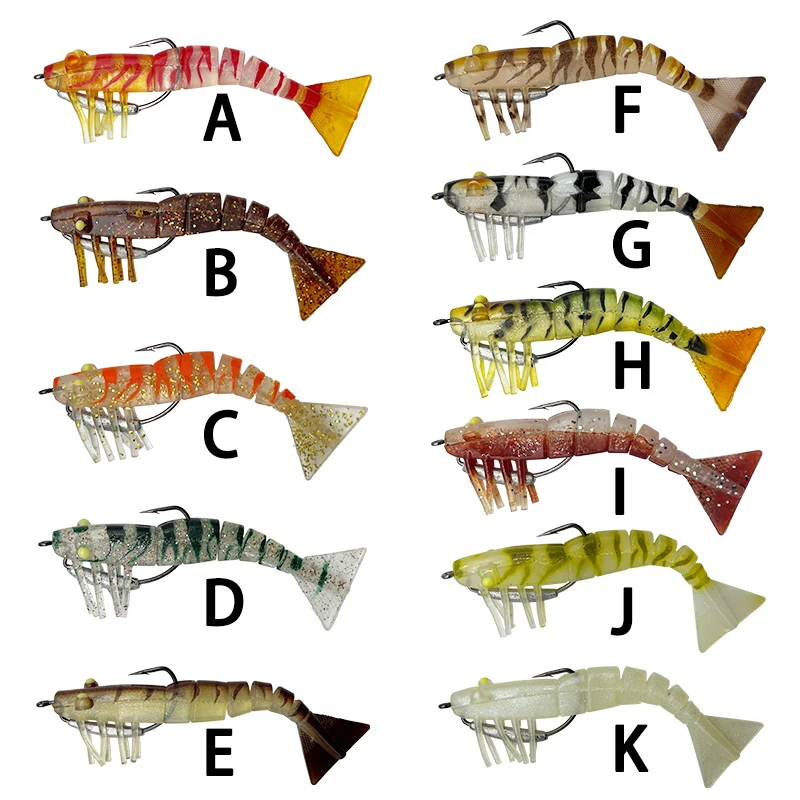 TAKEDO 90mm 8g 120mm 17g 3 unids/set TPR Drity gambas 2/0 5/0 VMC gancho señuelo de pesca de mar cebo de camarón Artificial señuelo de pesca suave - imagen 5