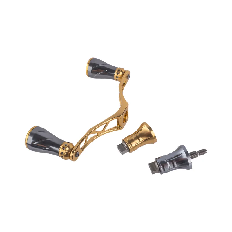 Accesorio de carrete de pesca, mango de carrete giratorio, perilla de aleación de aluminio, empuñadura ahuecada, manijas dobles modificadas DIY para marca S/D - imagen 3