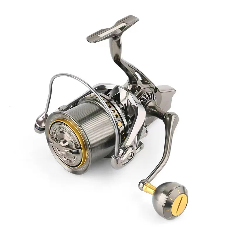 Carrete de pesca giratorio grande 8000 10000 12000 carrete de arrastre 20KG carrete potente pesca en agua dulce y salada - imagen 2