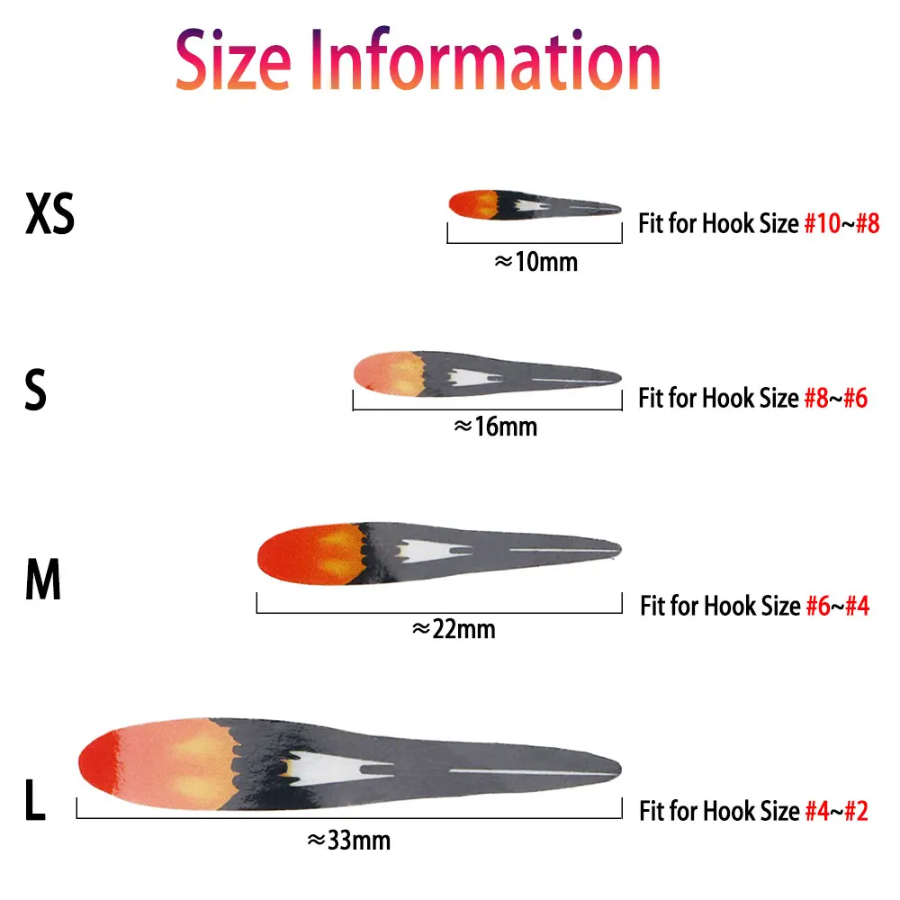 Bimoo-pegatina de plumas de sustituto de ojo de gallo de jungla Artificial precortada, zumbador de mosca húmeda clásico, serpentina de medios, materiales para atar moscas - imagen 2