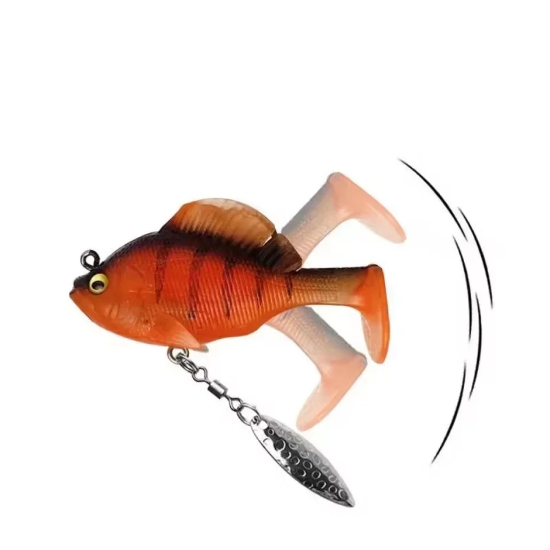 Cebo de pescado blando de 60mm y 10g, cebo suave realista de alta calidad para agua dulce y Seawat, cola oscilante en forma de T con ojo 3D - imagen 5