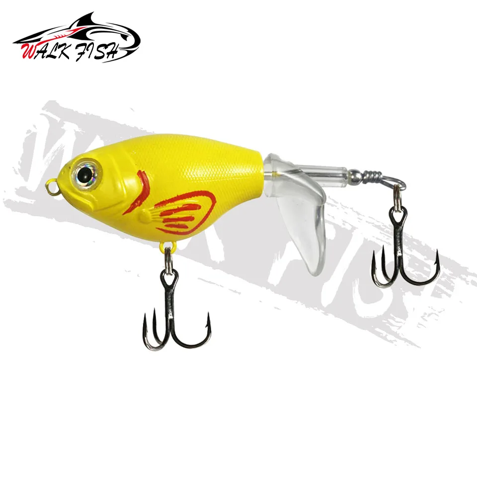 Este vibrante señuelo de pesca amarilla presenta un diseño de peces realista y múltiples ganchos para un mayor potencial de captura