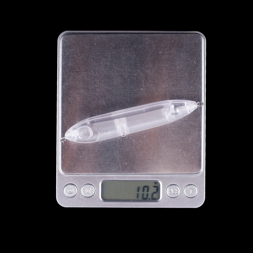 Hanlin-señuelo de pesca sin pintar, sonajeros artificiales de plástico duro, cebo flotante en blanco, aparejos de lubina, 10/20 piezas, 10CM/10G - imagen 3