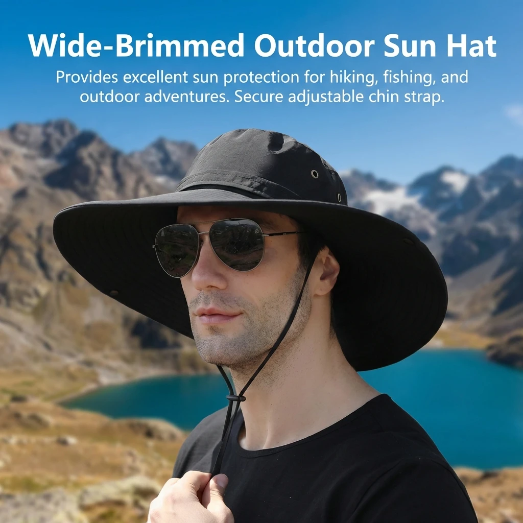Sombrero de pesca hombre plegable impermeable con protección solar - imagen 2
