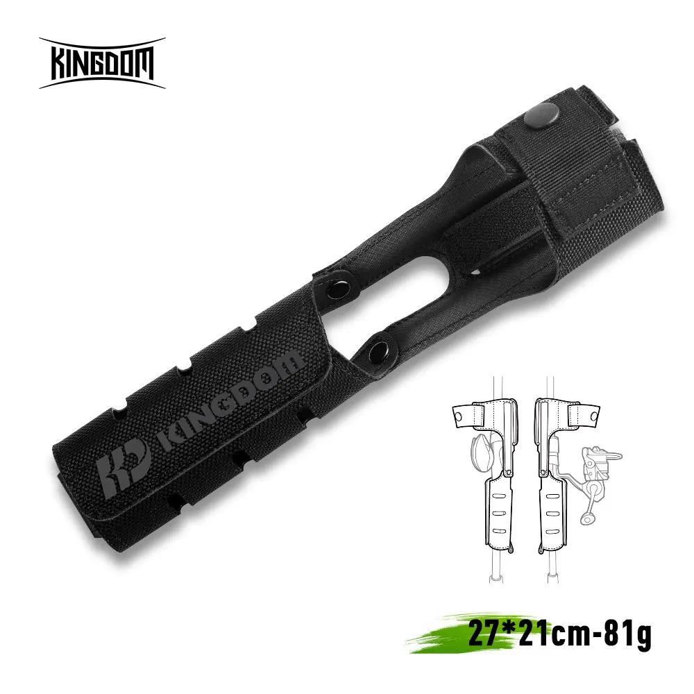 Soporte de caña portátil Kingdom, diseño de Velcro sin nailon, soporte de caña de inserción de caña ligera, accesorios para aparejos de pesca - imagen 2