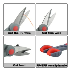 Tijeras de pesca dentadas acero inoxidable
