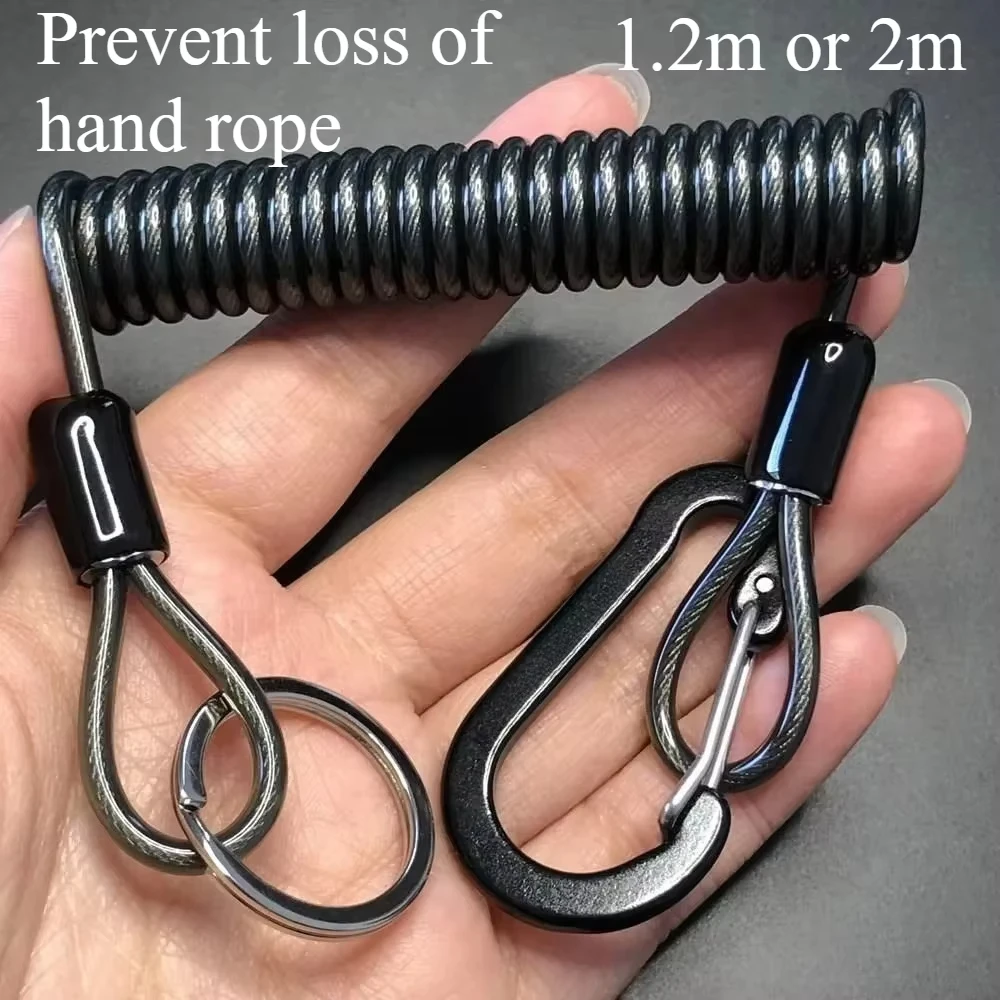 Cuerda elástica enrollada para pesca y llaves - imagen 3