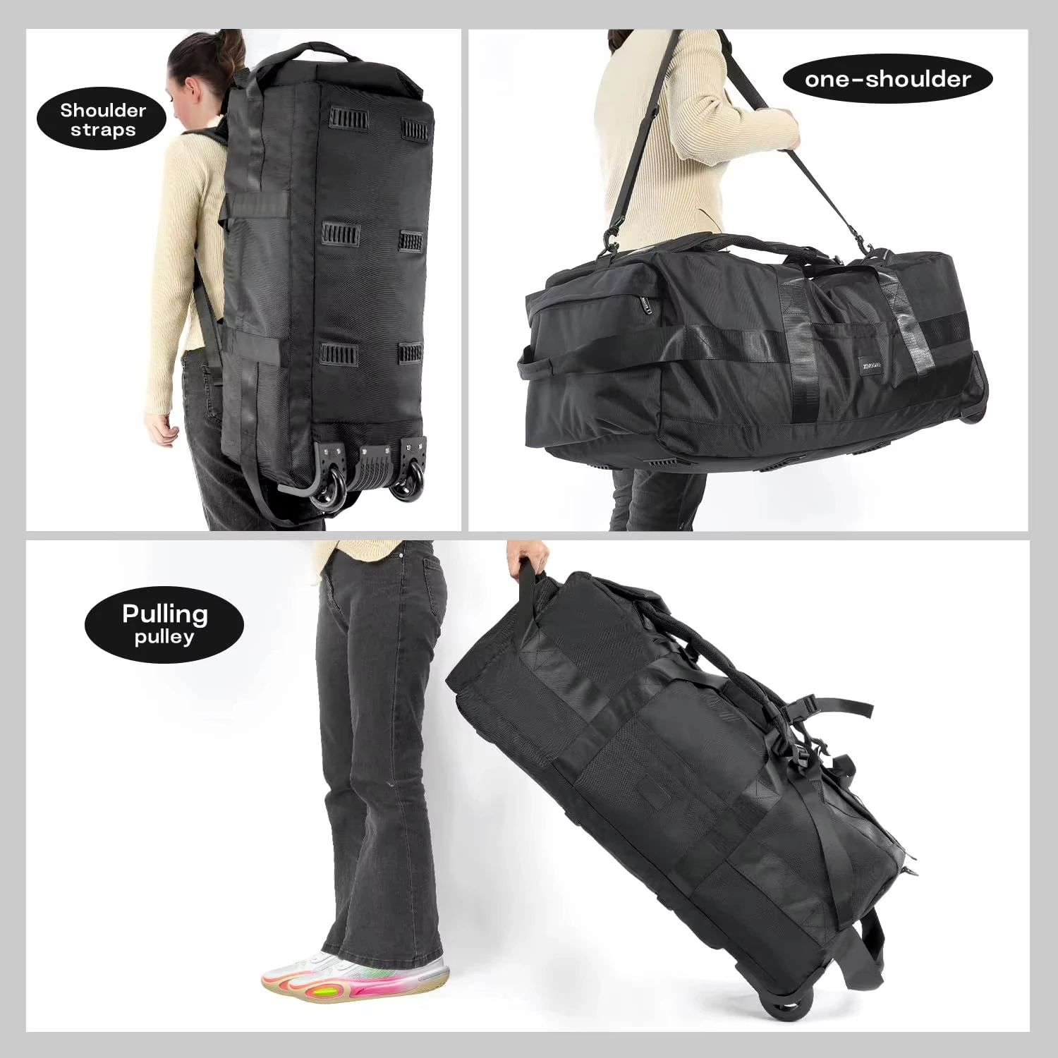 Bolsa de pesca portátil Goture 80L con ruedas - Lona plegable