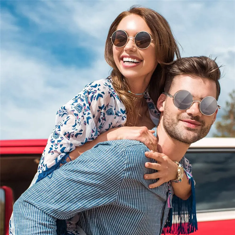 Gafas de sol góticas redondas retro vintage Gafas de sol Steampunk Protección UV400 - imagen 5