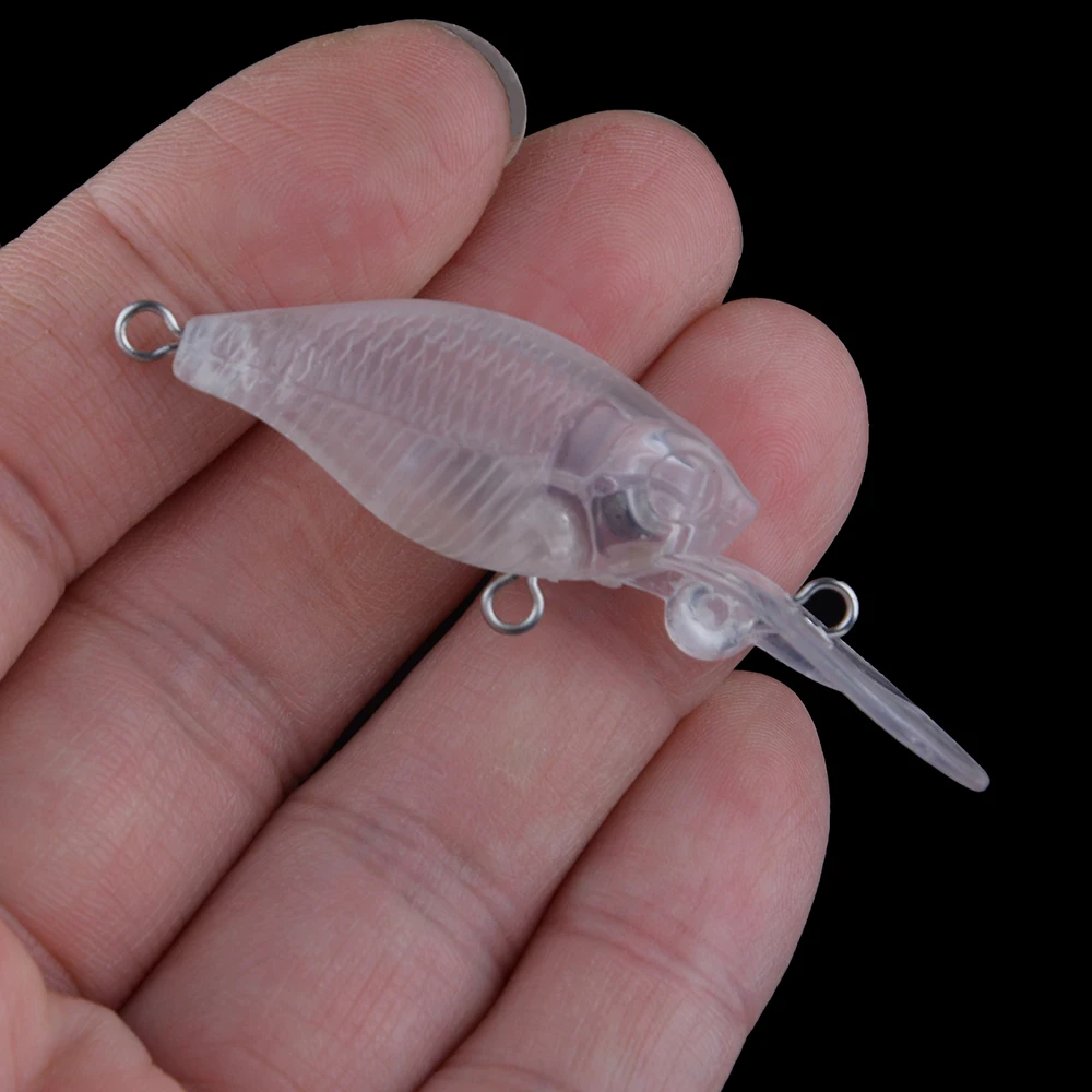 Chan'sHuang 30 Uds cebo en blanco sin pintar 3,6g/60mm sonajero flotante labio largo Crankbait señuelo de pesca Artificial - imagen 5