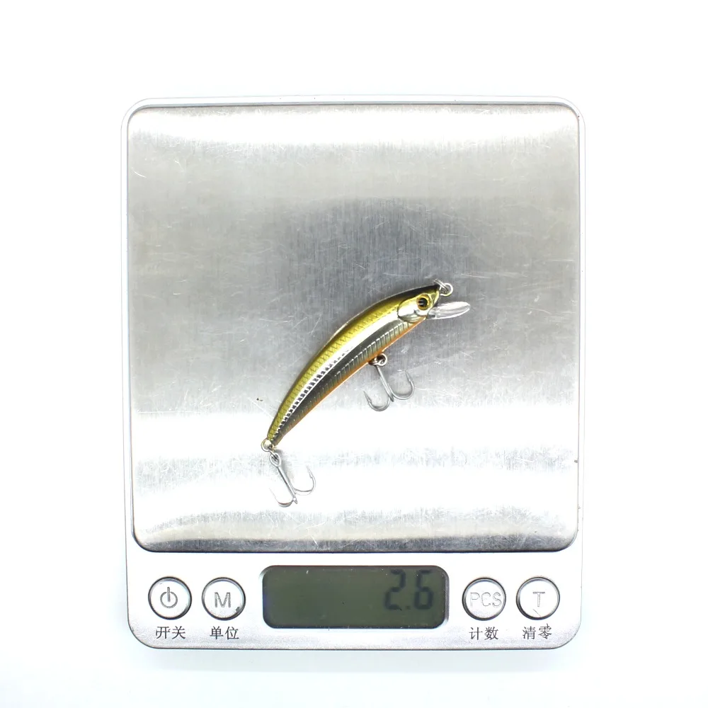 AOCLU-Cebo duro de hundimiento Minnow Delgado, tirón Wobbler con gancho afilado VMC para playa, Arroyo en la costa, pesca de trucha lubina, 50mm, 2,6g - imagen 5