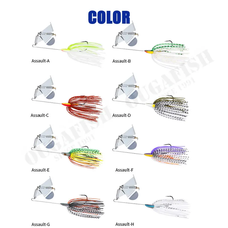 Chatterbait-señuelo de pesca giratorio, plantilla de goma, sca, Artificial, falda de silicona, equipo de pesca, 14,8g, 25,3g - imagen 4