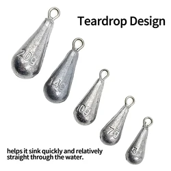 Plomos Drop Shot Teardrop para Bass - Accesorios de Pesca