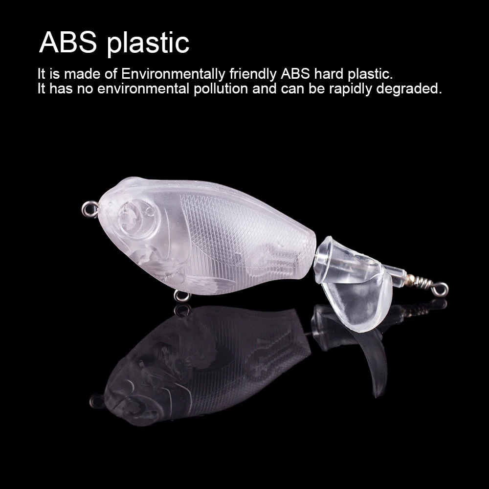 Hanlin-señuelo de pesca giratorio sin pintar, 10/20 piezas, 9CM, 12G, Crankbait, Wobbler, Popper de plástico duro, aparejos en blanco - imagen 5