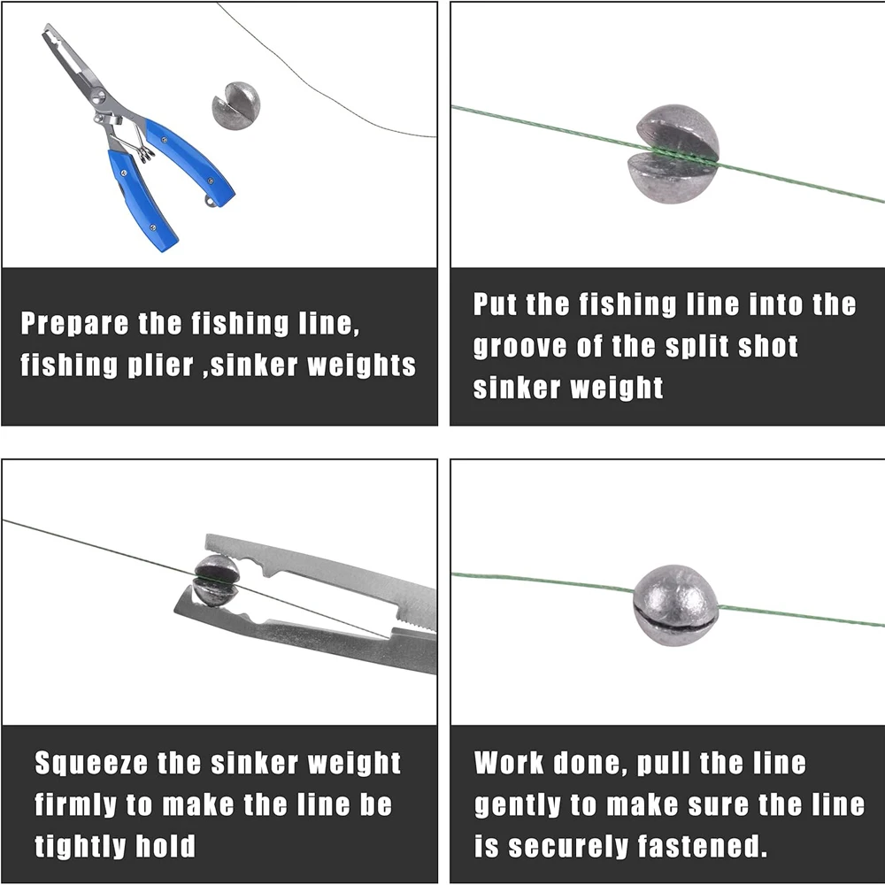 Kit plomos pesca: piramidales, drop shot y Texas Split para bagre - imagen 5
