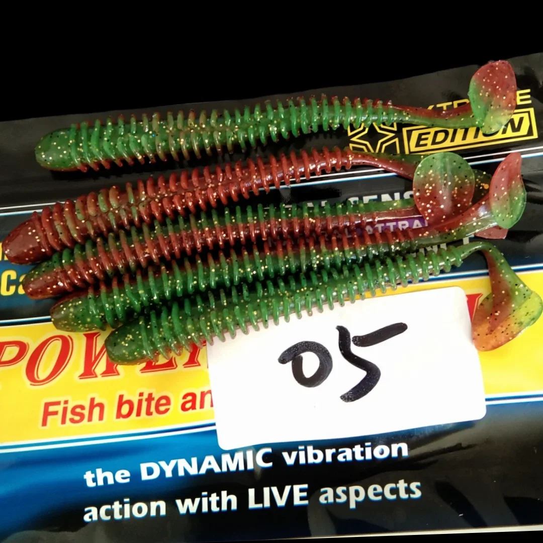 5 uds 11cm 5g señuelo Shad Swimbait Vibro grasa Artificial cebo de silicona suave Leurre Souple Pesca camarón olor pike Bass - imagen 3